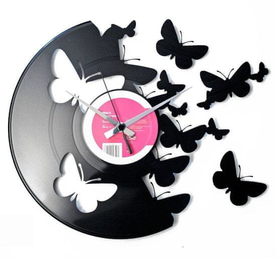 Disc’O’Clock Designové nástěnné hodiny Discoclock 056 Motýli 30cm