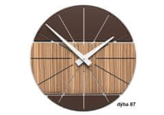 CalleaDesign Designové hodiny 10-029 natur CalleaDesign Benja 35cm (více variant dýhy) Dýha wenge - 89