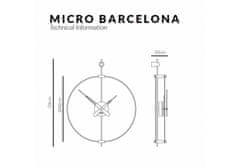 Nomon Designové nástěnné hodiny Nomon Barcelona Micro G 54cm