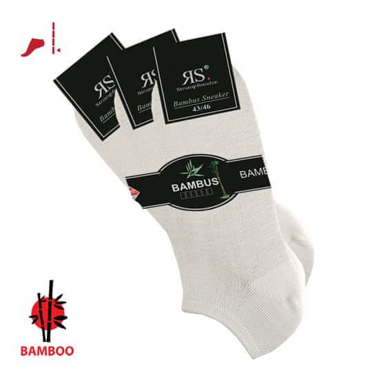RS dámské i pánské bambusové antibakteriální nízké sneaker ponožky 43025 3-pack