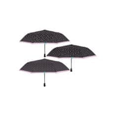 Perletti Skládací automatický deštník RosaNero / proužky, 26186
