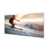 Skleněný panel lyžařské hůlky muž 140x70 cm