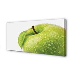 tulup.cz Obrazy na plátně Jablko zelená vodní kapky 140x70 cm