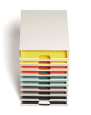 Durable Zásuvkový box "VARICOLOR 10", světle šedá, plastový, 10 zásuvek 763027