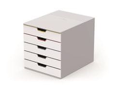 Durable Zásuvkový box "VARICOLOR 5", světle šedá, plastový, 5 zásuvek 762527