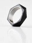 Gravelli Betonový prsten antracitový Cubist GJRUSSA005 (Obvod 63 mm)