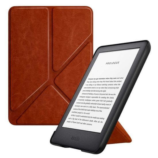 Amazon Origami OR43 - Amazon Kindle 6, Paperwhite 1, 2, 3 hnědé - magnet, stojánek