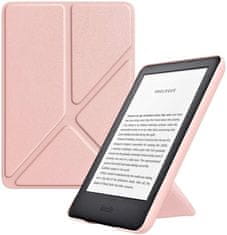 Amazon Origami OR45 - Amazon Kindle 6, Paperwhite 1, 2, 3 světle růžové - magnet, stojánek