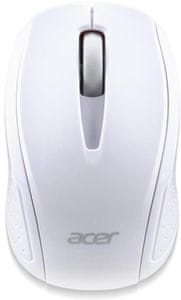Acer Wireless Mouse G69, bílá (GP.MCE11.00Y) bezdrátová Wi-Fi připojení optický senzor 1 600 DPI Works With Chromebook univerzální ergonomie