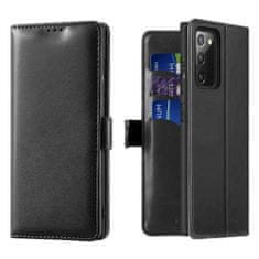 Dux Ducis Kado knížkové kožené pouzdro na Samsung Galaxy Note 20, černý