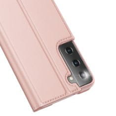 Dux Ducis Skin Pro knížkové kožené pouzdro na Samsung Galaxy S21 Ultra 5G, růžové