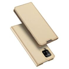 Dux Ducis Skin Pro knížkové kožené pouzdro na Samsung Galaxy A42 5G, zlaté