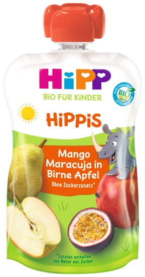 HiPP BIO 100% ovoce Hruška-Jablko-Mango-Marakuja 6 x 100 g