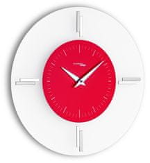 IncantesimoDesign Designové nástěnné hodiny I060MR red IncantesimoDesign 35cm
