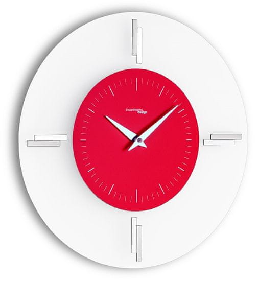 IncantesimoDesign Designové nástěnné hodiny I060MR red IncantesimoDesign 35cm