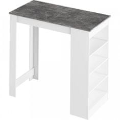ATAN Barový stůl Austen - bílá / beton