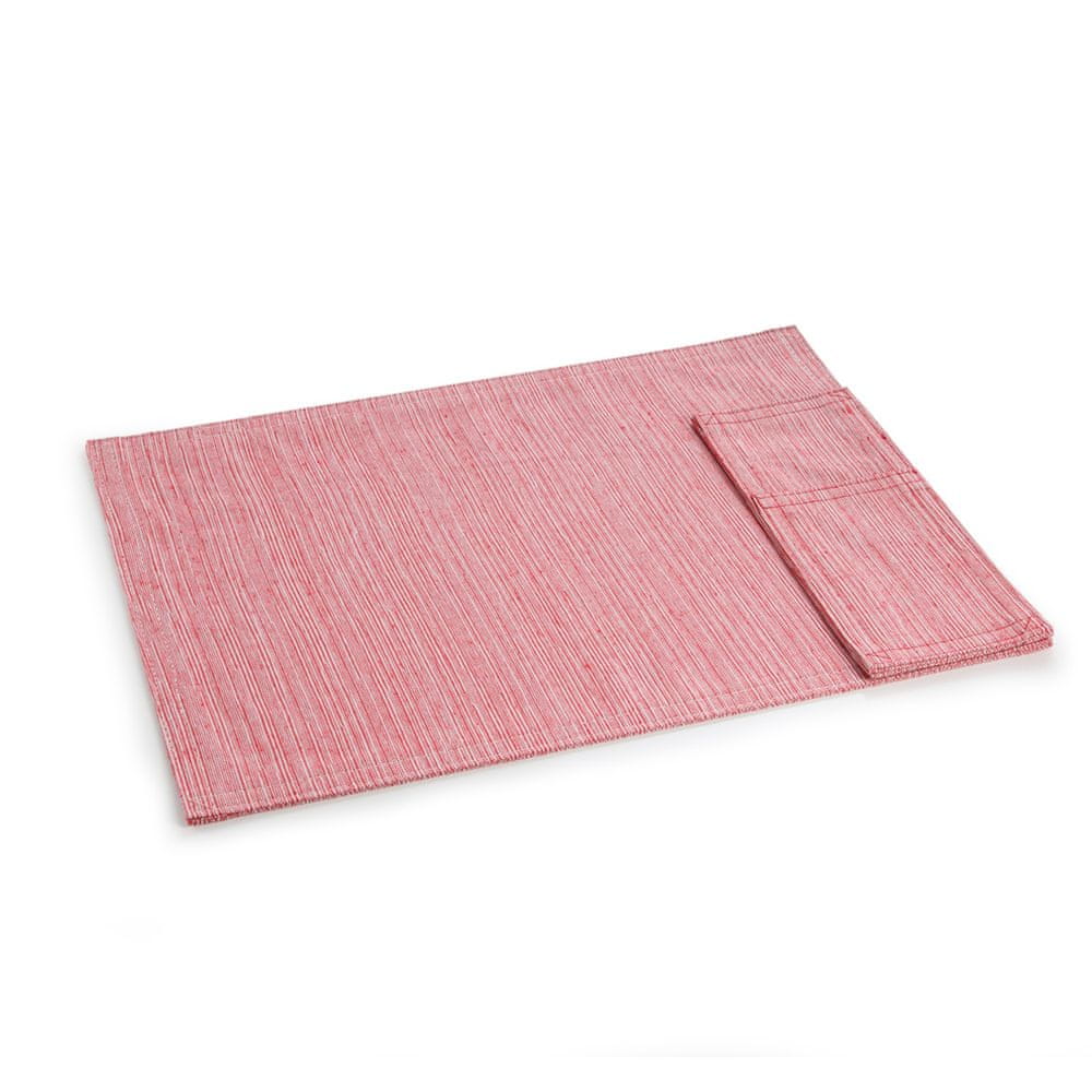 Tescoma Textilní prostírání s kapsou na příbor FLAIR LOUNGE 45 x 32 cm červená
