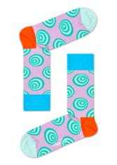 Růžové ponožky Happy Socks s barevným vzorem Crazy Dot - M-L (41-46)