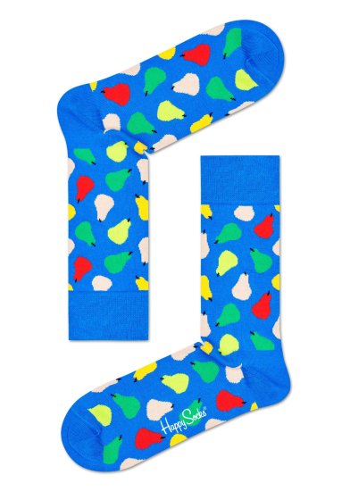 Happy Socks Modré ponožky Happy Socks s hruškami, vzor Pear - S-M (36-40)