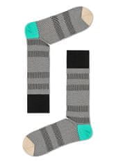 Happy Socks Pánské Šedé ponožky Happy Socks, vzor Multi Stripe // KOLEKCE DRESSED - S-M (39-42)