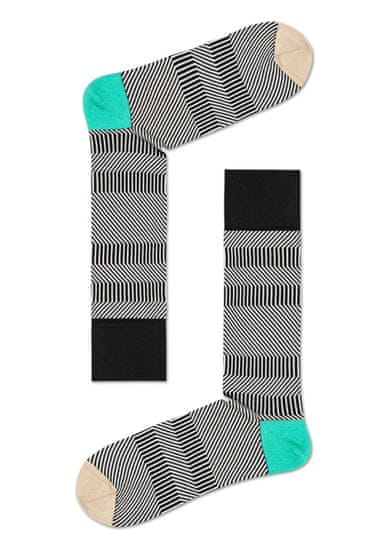 Happy Socks Pánské Šedé ponožky Happy Socks, vzor Multi Stripe // KOLEKCE DRESSED - S-M (39-42)