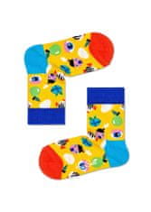 Happy Socks Dětské žluté ponožky Happy Socks s velikonočním motivem, vzor Fantasy Egg - 0-12M