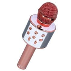 MG Bluetooth Karaoke mikrofon s reproduktorem, růžovozlatých