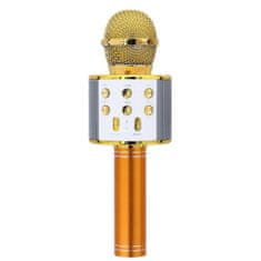 MG Bluetooth Karaoke mikrofon s reproduktorem, zlatý