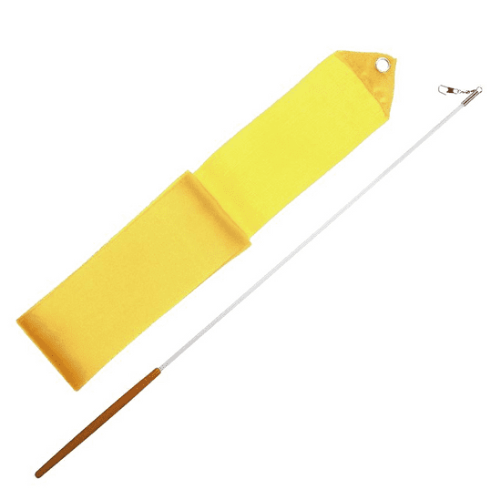 EFFEA Gymnastická stuha + tyčka - žlutá