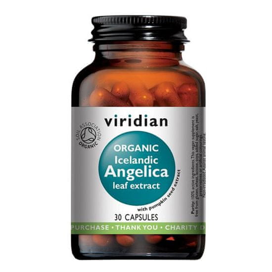 VIRIDIAN nutrition Organic Icelandic Angelica 30 kapslí