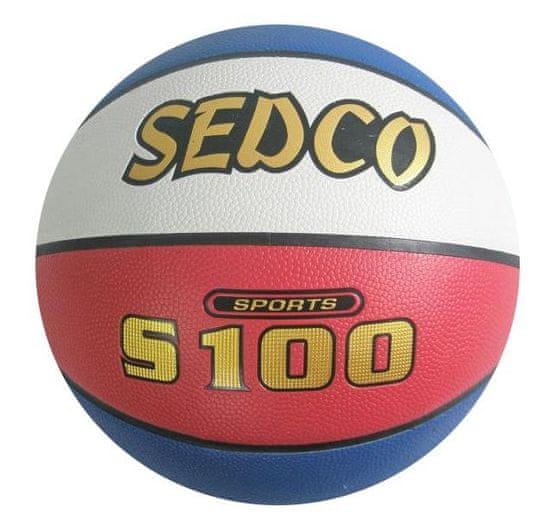 SEDCO Míč basket syn.kůže TOP S100 5 červeno-bílo-modrý