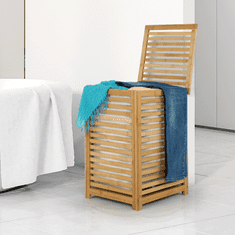 ATAN Koš na prádlo BASKET - lakovaný bambus/béžová