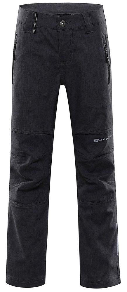 ALPINE PRO dětské softshellové kalhoty Platan 4 116 - 122 tmavě šedá