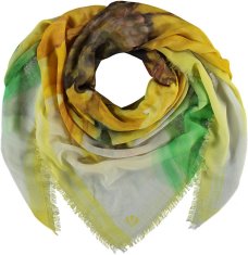Fraas Dámský květovaný šátek 602034 žlutá