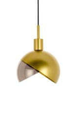 KINGHOME Závěsná lampa GLOBO 25 zlatá - kov, sklo