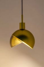 KINGHOME Závěsná lampa GLOBO 25 zlatá - kov, sklo