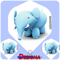 Designa Letky Amazon 3D Life Elephant F1603