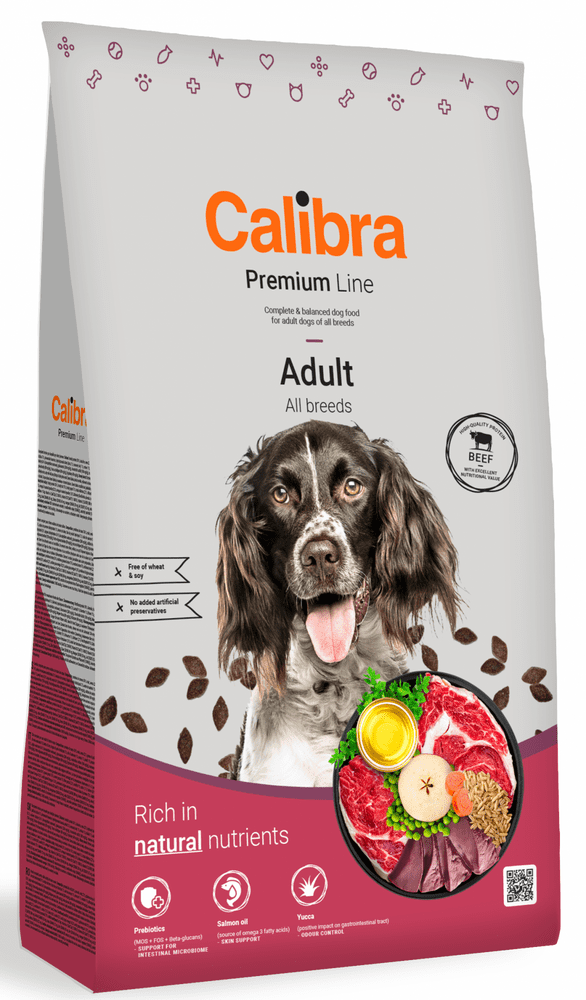 Levně Calibra Dog Premium Line Adult Beef 12 kg NEW