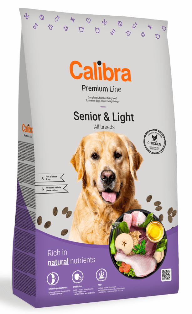 Levně Calibra Dog Premium Line Senior & Light 12 kg NEW