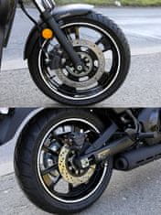 SEFIS Reflexní dělené proužky na kola motocyklu bílá