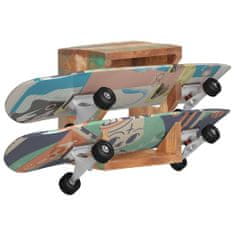 Greatstore Nástěnný držák na skateboard 25 x 20 x 30 cm recyklované dřevo