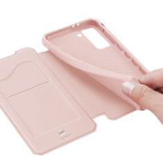 Dux Ducis Skin X knížkové kožené pouzdro na Samsung Galaxy S21 Plus 5G, růžové