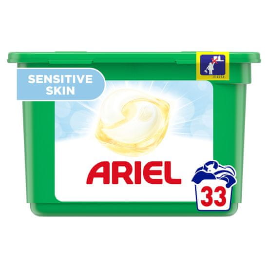Ariel All-in-1 Pods Sensitive Kapsle Na Praní, 33 Praní, Pro Citlivou Pokožku