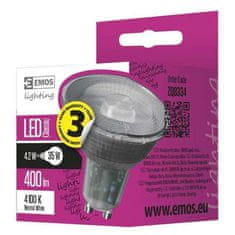 Emos LED žárovka ZQ8334 LED žárovka Classic MR16 4,2W GU10 neutrální bílá