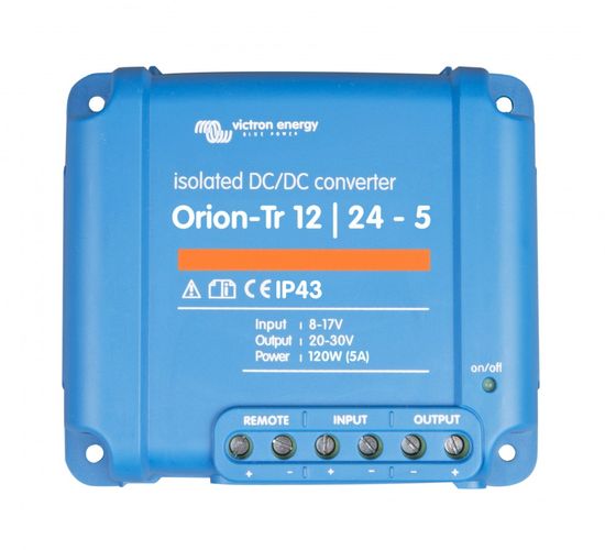 Victron Energy | Měnič napětí Orion Tr 24/24-5A (16-35Vdc na 24V 120W) galvanicky izolovaný; 120W; oitr24/24-5