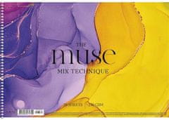 SHKOLYARYK Skicák, náčrtník "Mix Technique Muse", A4, 20 listů, 240 g PB-SC-020-314