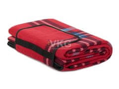Pikniková deka se spodní nepromokavou vrstvou 150x200 cm, červená T-028-CV
