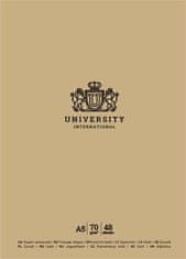 SHKOLYARYK Sešit "University International", mix, čtverečkovaný, A5, 48 listů A5-048-5210K