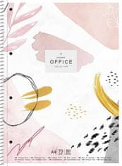 SHKOLYARYK Spirálový sešit "Office collection", mix motivů, linkovaný, A4+, 80 listů A4-080-6507L