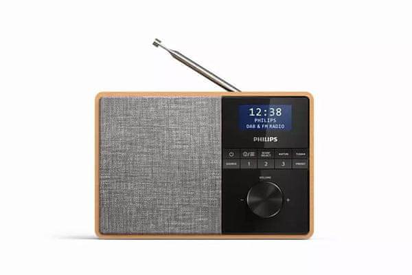 sodoben brezžični radio philips tar5505 dab fm radio bluetooth tehnologija timer kuhinja čisti zvok 5 watt moč skupno napajanje lcd zaslon